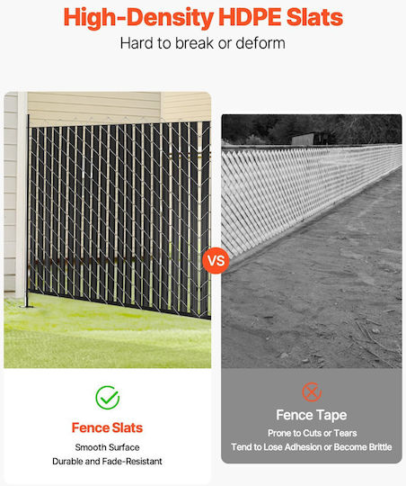 Vevor Garden Fencing Supplies from Plastic 82 Pieces Black