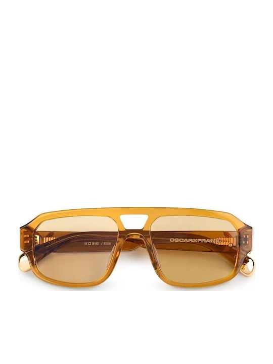 Oscar & Frank Men's Sunglasses with Brown Plastic Frame and Brown Lens MAKATI/076M