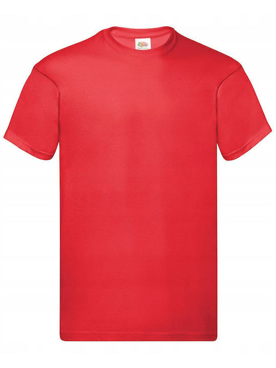 Fruit of the Loom Original Unisex Short Sleeve Promotional T-Shirt red