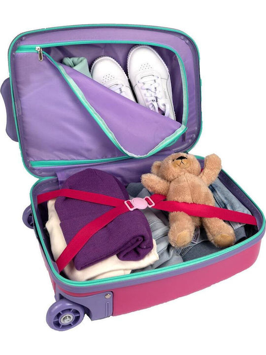 Nautica Kinder Kabinenreisekoffer Hartschalen Rosa mit 4 Räder Höhe 45.5cm