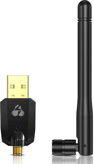 Powertech USB Bluetooth 5.4 Adapter με Εμβέλεια 100m Γκρι (PT-1385)
