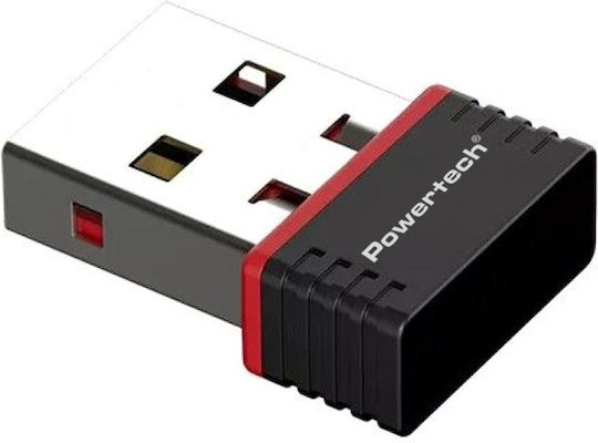 Powertech PT-1384 USB Netzwerkadapter mit Drahtloser Wi-Fi Verbindung 150Mbps