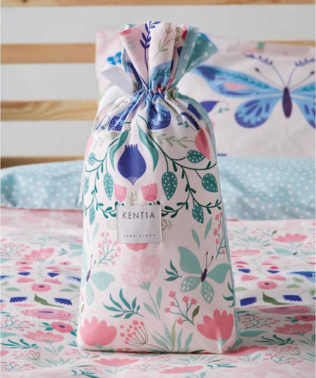 Kentia Pieta Set Kinderbettbezug Einzel mit Kissenbezug Baumwolle Rosa 165x245cm