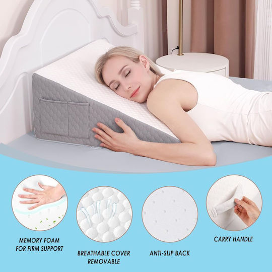 Linomag Pernă cu Memory Foam 61x61x25.5cm în culoare Alb