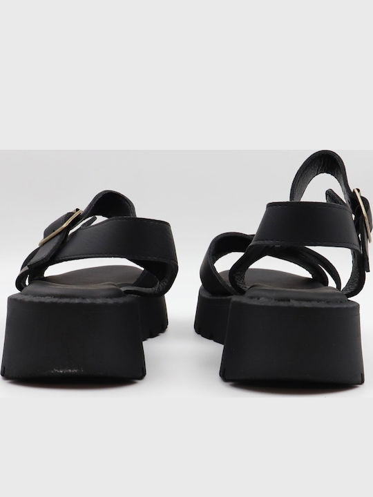 Γυναικεία Σανδάλια Flatforms Μαύρα