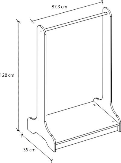Belgum Έπιπλο Εισόδου με Παπουτσοθήκη Λευκό 87.3x35x128εκ.