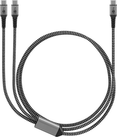 Goobay USB-C кабел 2x USB-C 75739 60W 480Mbps 1.5m сив
