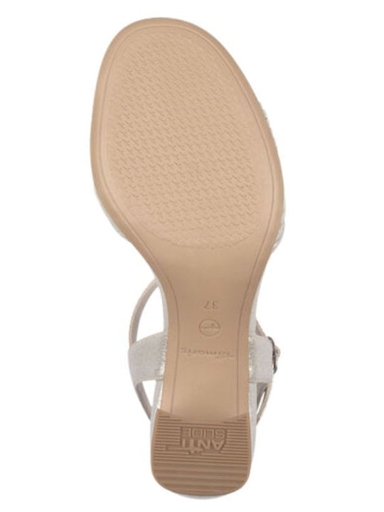 Leder Sandalen Gold