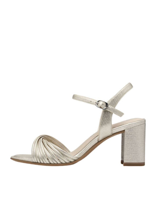 Leder Sandalen Gold