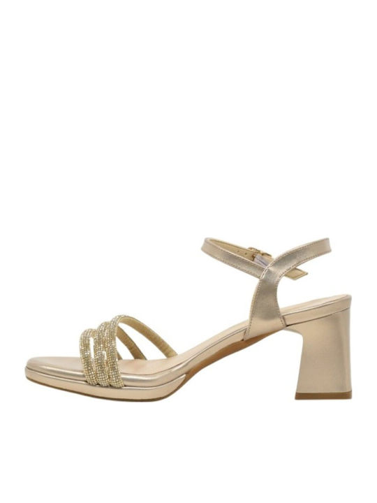 Leather Anatomic Sandals with Strass Sand