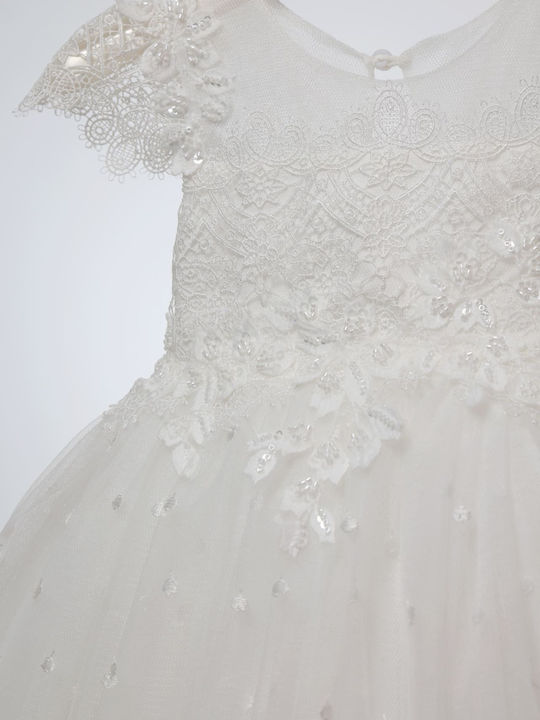 Mi Chiamo Ecru Taufkleid aus Spitze