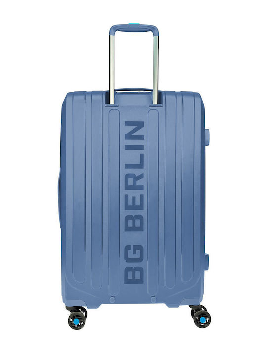 Bg Berlin Разширяеми Твърди Куфари за Пътуване Ice Blue с 4 Колела