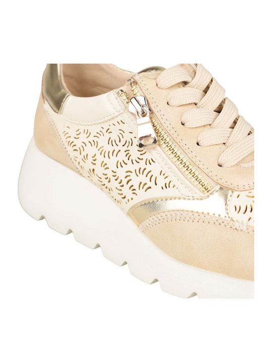Γυναικεία Ανατομικά Sneakers Μπεζ