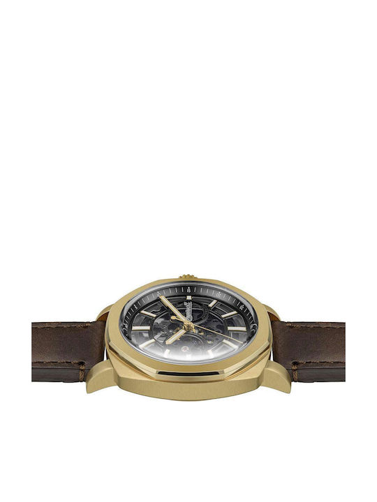 Ingersoll Herrenuhr Batterie mit Braun Lederarmband