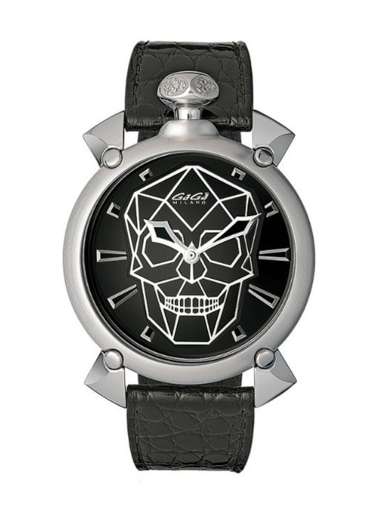 Gaga Milano Uhr Batterie mit Lederarmband