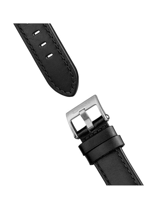 Ingersoll Men's Watch Battery with Black Leather Strap