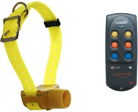 Num'axes Canibeep Radio Pro Zgardă Electrică pentru Câini Beeper de Vânătoare cu telecomandă galben cu Rază de Acțiune 200m