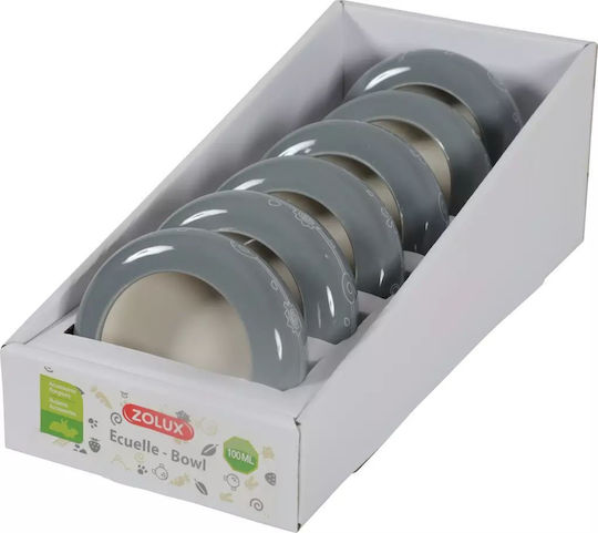 Zolux Μπολ Τροφής για Τρωκτικά 100ml Γκρι