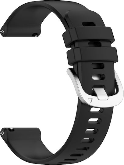 Curea din silicon neagră cu cataramă argintie lucioasă lichidă de 22mm pentru Huawei Watch 4 Pro