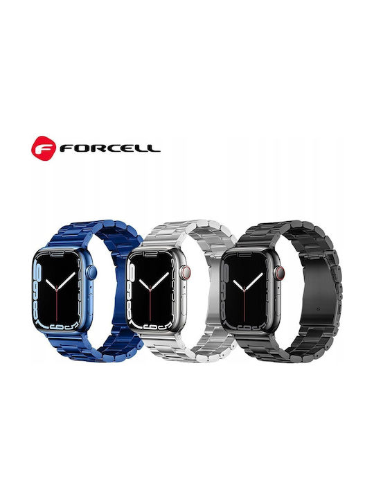 Forcell Λουράκι Ανοξείδωτο Ατσάλι Ασημί (Apple Watch 42/44/45/49 mm, Forcell)