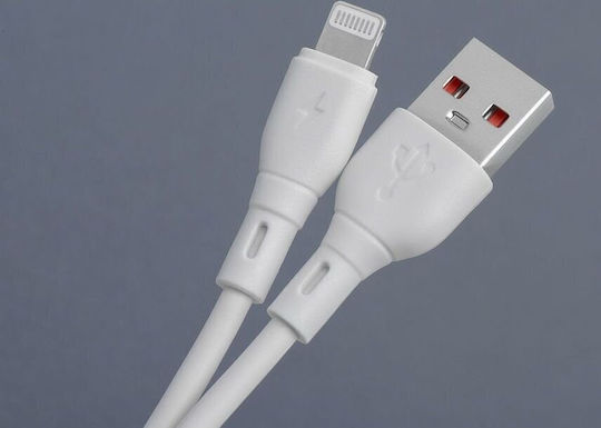Blue Star Regular USB-A la Cablu Lightning Alb 1m