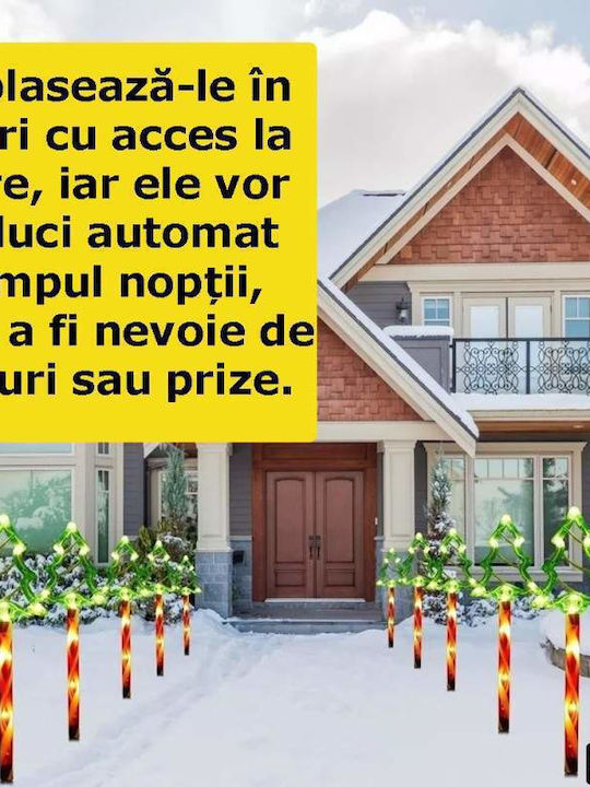 cu lumină LED Decorațiune de Crăciun Braduleț 44cm. Alb 5buc