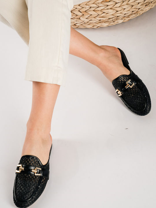 Flat Mules σε Μαύρο Χρώμα