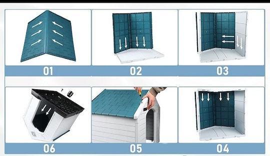 Dog House Plastic Outdoor Gray 88x79x82cm