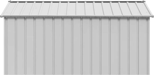 vidaXL Roof Dog House Large Metallic Outdoor Gray 114xx101cm