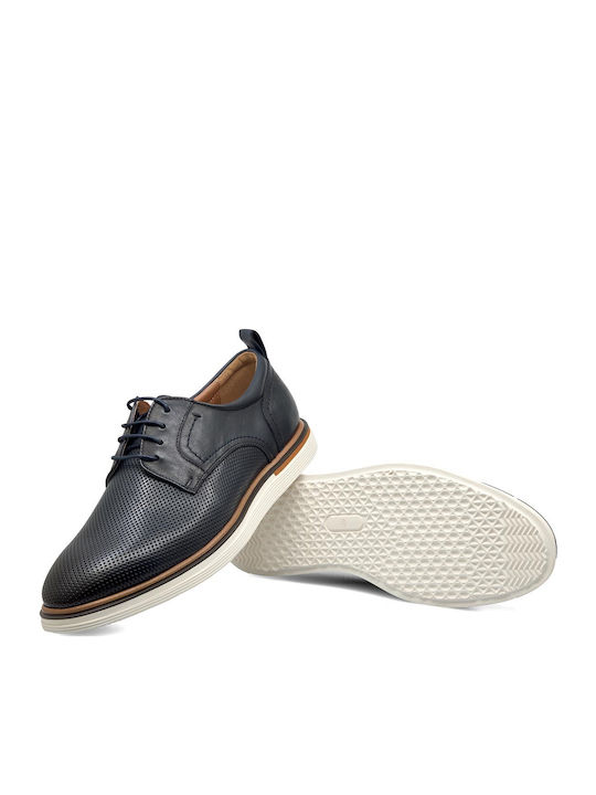 Men's Leather Casual Shoes Blue