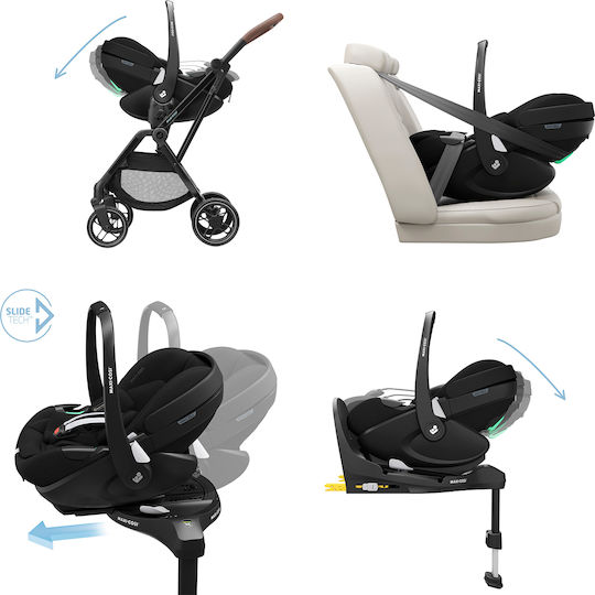 Maxi-Cosi Oxford+ Reglabil 3 în 1 Cărucior pentru copii Potrivit pentru Nou-născut Twillic Truffle