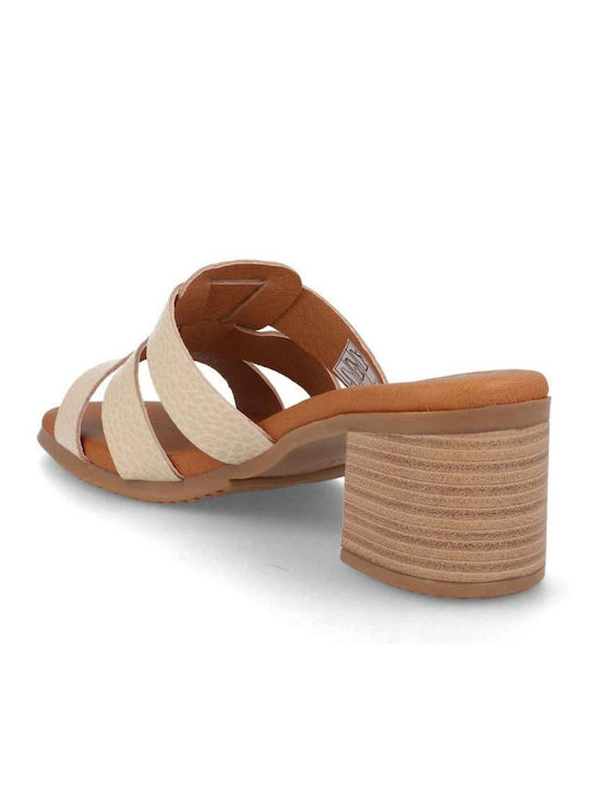 Leder Sandalen Beige