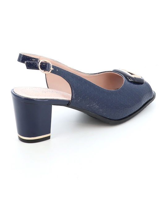 Pumps mit Riemchen Blau