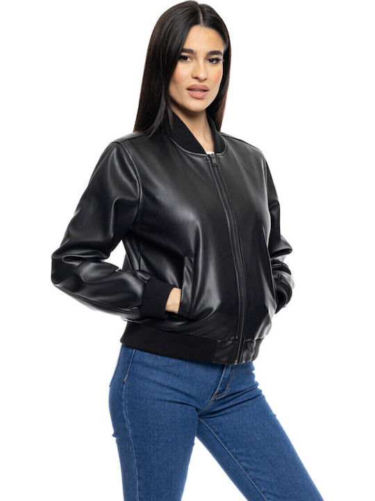 Kurz Damen Bomberjacke Black