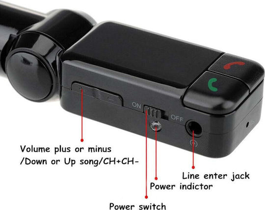 ACP FM Transmitter Αυτοκινήτου με Bluetooth / MicroSD / USB / AUX
