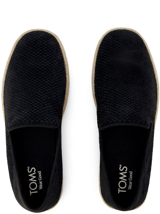 Santiago Suede Men's Espadrilles in Black Color