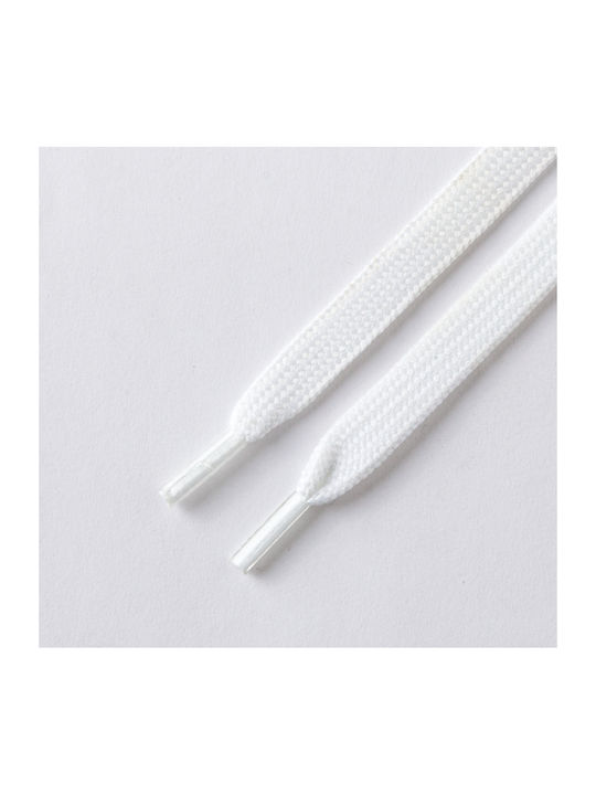 Bergal Sneaker Laces White 140cm Flat Shoelaces 140 Centimeters Color White Width 7 Mm Made of Durable Polyester