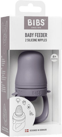 Bibs Silicone Baby Feeder for 4+ months Gray