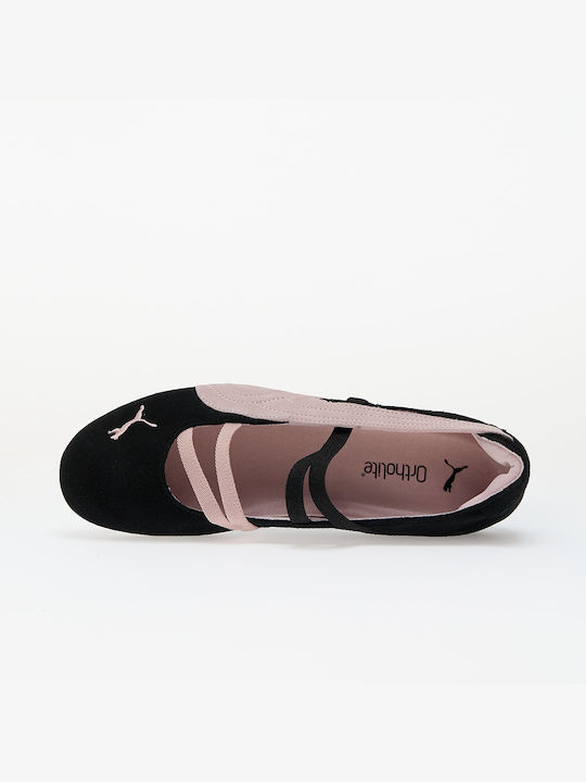 Women's Ballerina Shoes Black/Mauve Mist