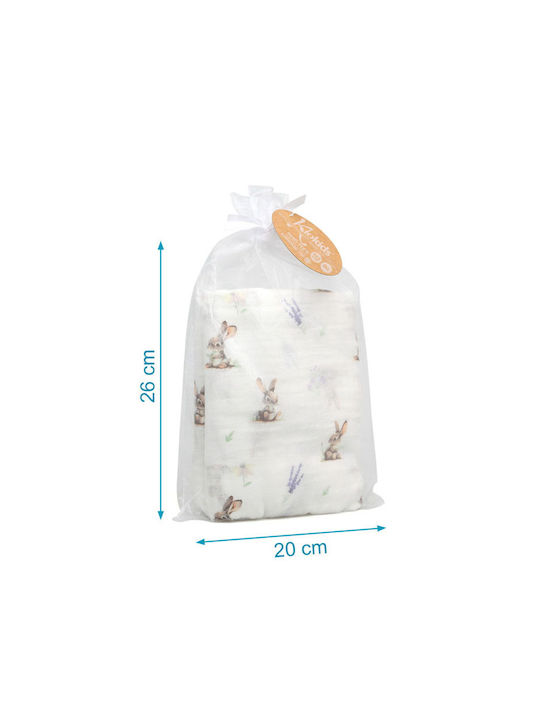 Kiokids Scutec din Muselină Lila 120x120εκ.