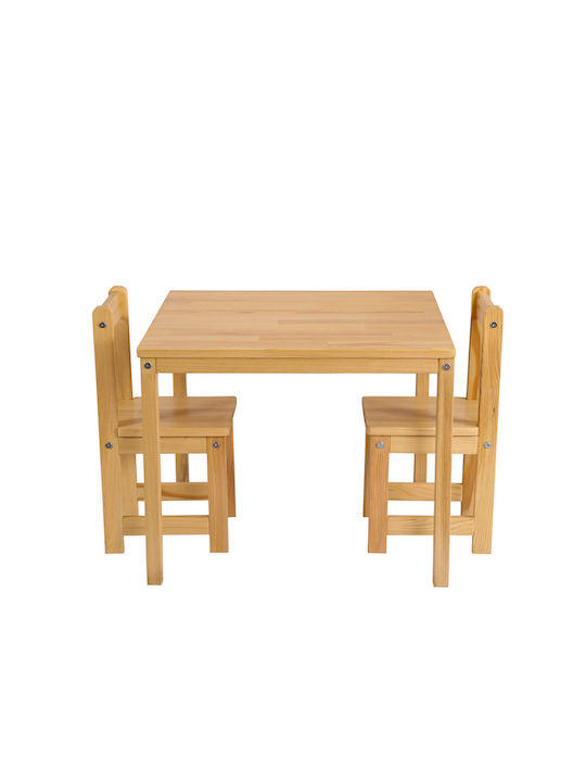 Kids Table and Chairs Set for Painting made of Wood Affetto