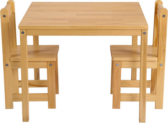 Kids Table and Chairs Set for Painting made of Wood Affetto