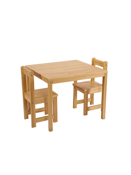 Kids Table and Chairs Set for Painting made of Wood Affetto