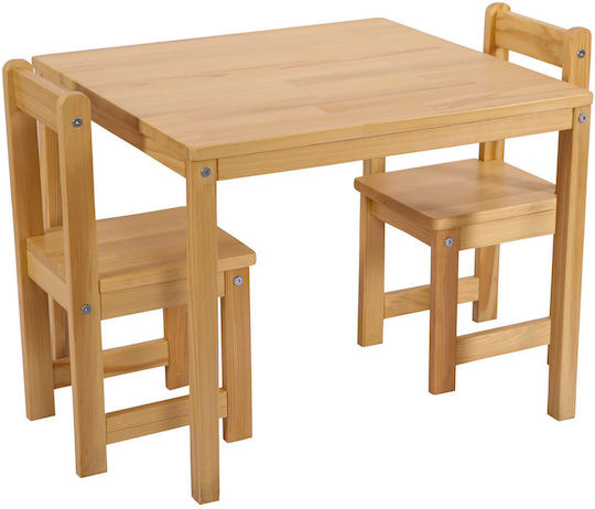 Kids Table and Chairs Set for Painting made of Wood Affetto