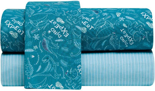 Kentia Kids Sheets Single Light Blue 160x245cm