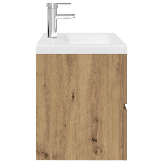 vidaXL Waschtisch mit Waschbecken L60xB38.5xH45cm Artisan Oak