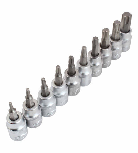 Καρυδάκια Μύτες Torx 3/8" Τ10-τ55 Μήκους 50mm
