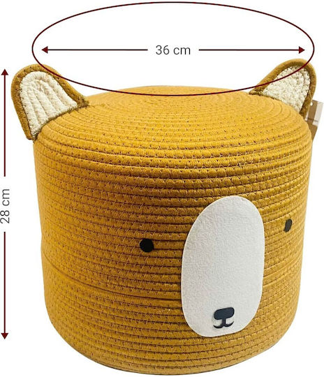 Hocker Teddy Orange 36x36x28cm 1Stück