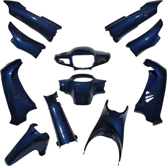 Roc Motorcycle Plastic Set for Modenas Kriss II Blue 12pcs