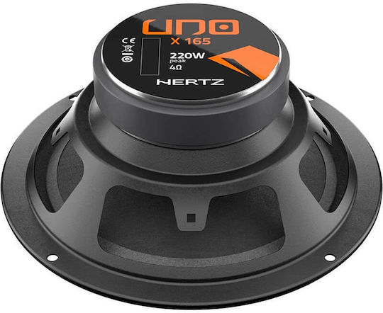 Ηχεία Αυτοκινήτου Hertz Uno X165 6.5" 165mm 55w Rms 220w Peak 2 Δρόμων Ζευγάρι 2 Τεμάχια
